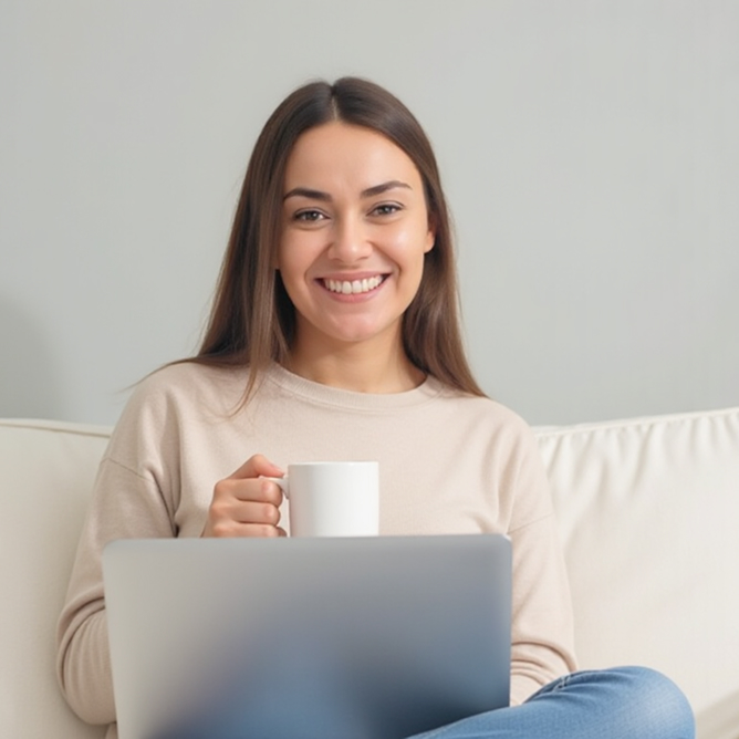 Clara Cañas psicóloga clínica online trabajando desde su consulta en Madrid.